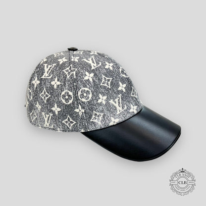 LOUIS VUITTON MONOGRAM JACQUARD DENIM CAP - GREY
