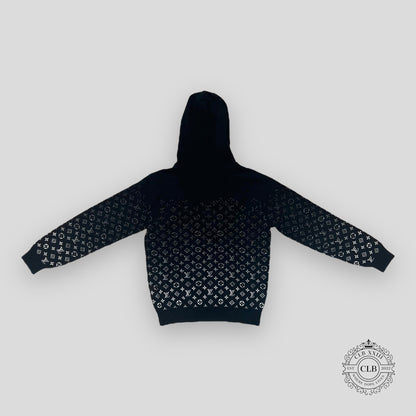 Louis Vuitton Monogram Knit Hoodie in Black