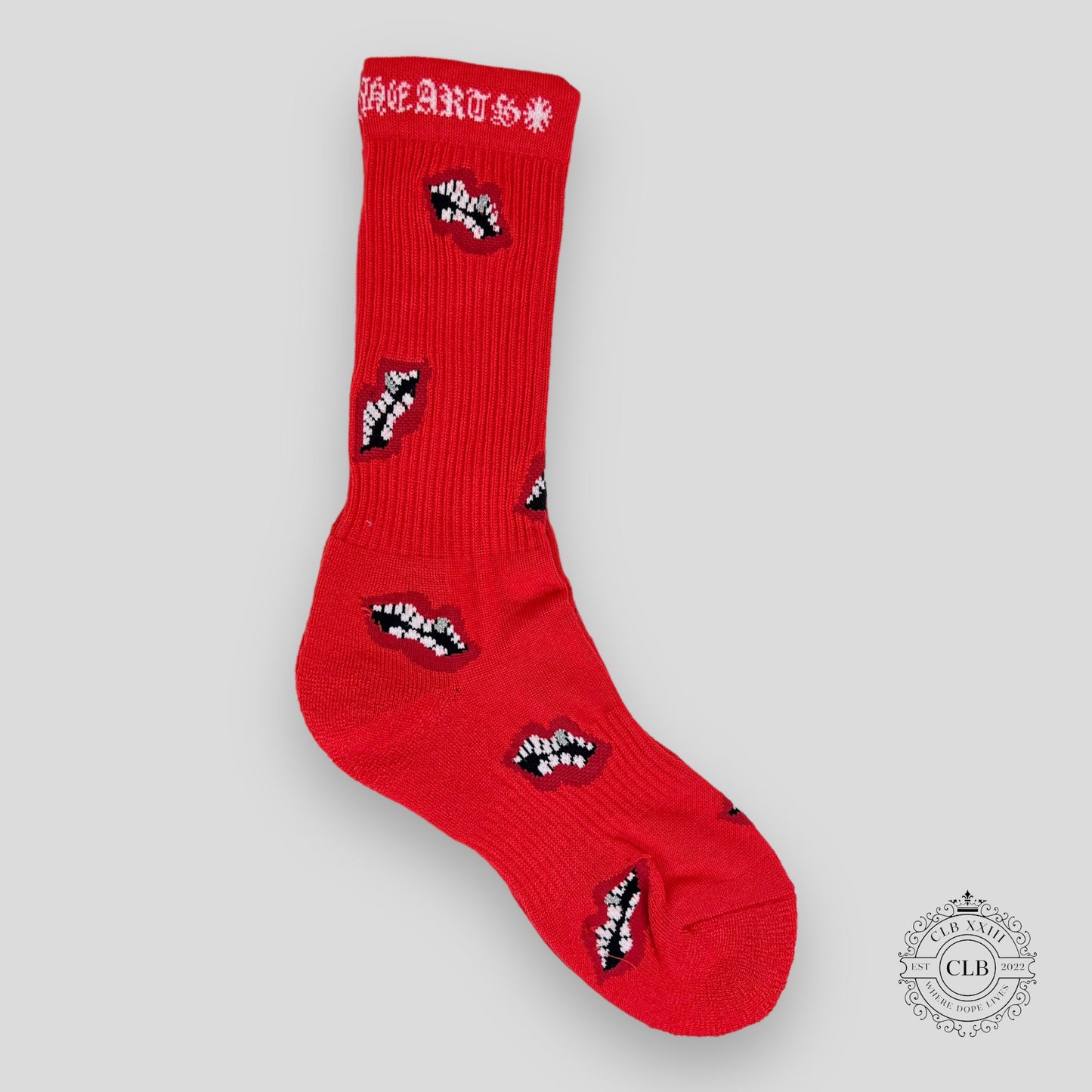 Chrome Hearts Chomper Socks in Red