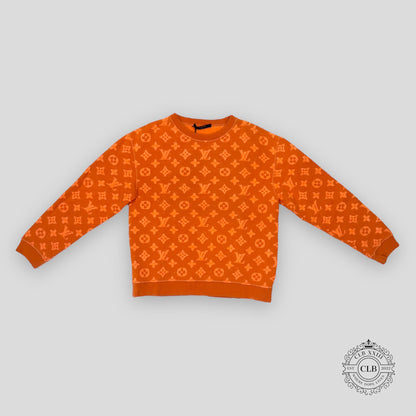 Louis Vuitton Monogram Crewneck Sweater in Orange