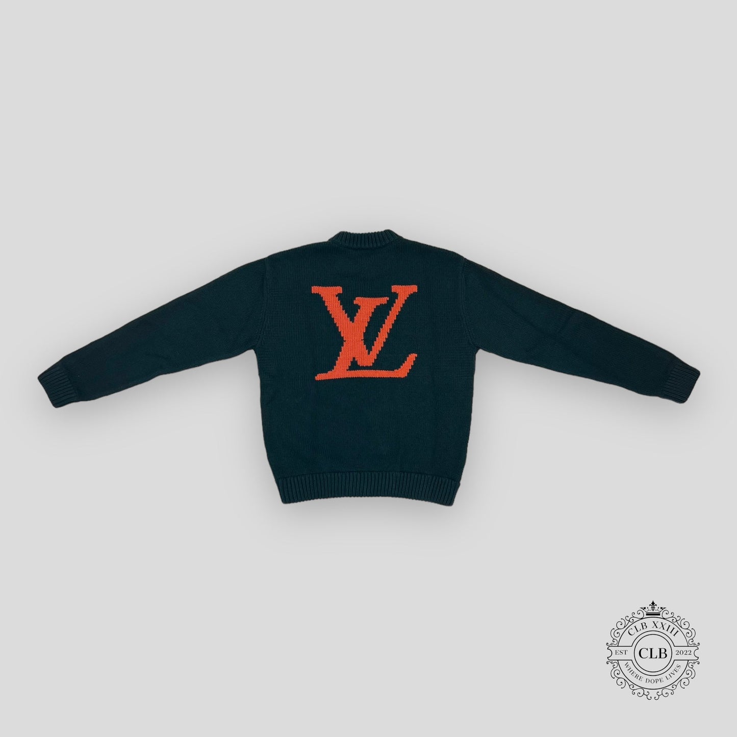 LOUIS VUITTON HANDKNIT CREWNECK SWEATER - GREEN