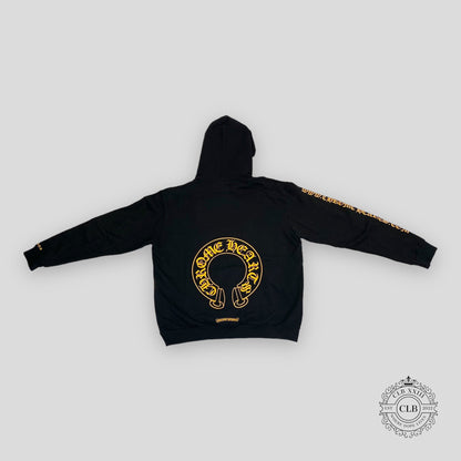 CHROME HEARTS HORSESHOE HOODIE - BLACK/GOLD