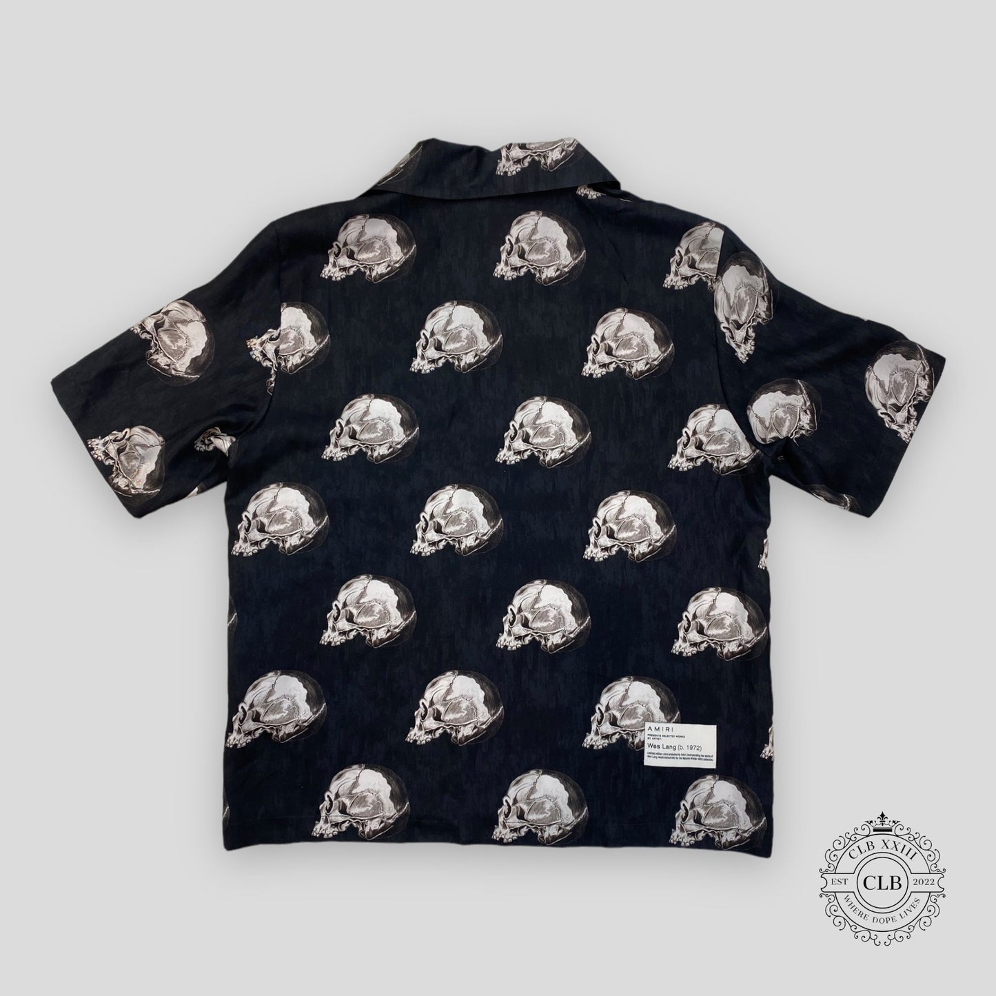 Amiri All Over Skull Shirt in Black