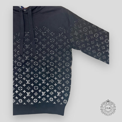 Louis Vuitton Monogram Knit Hoodie in Black