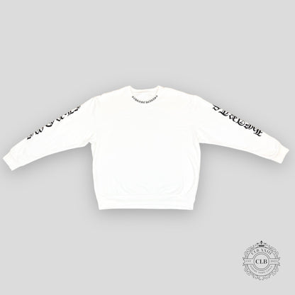 CHROME HEARTS NECK LOGO CREWNECK SWEATSHIRT - WHITE