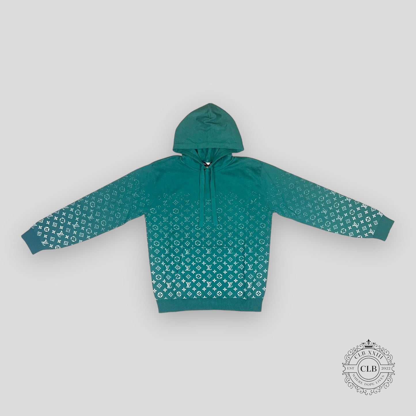 Louis Vuitton Knit Monogram Hoodie in Green