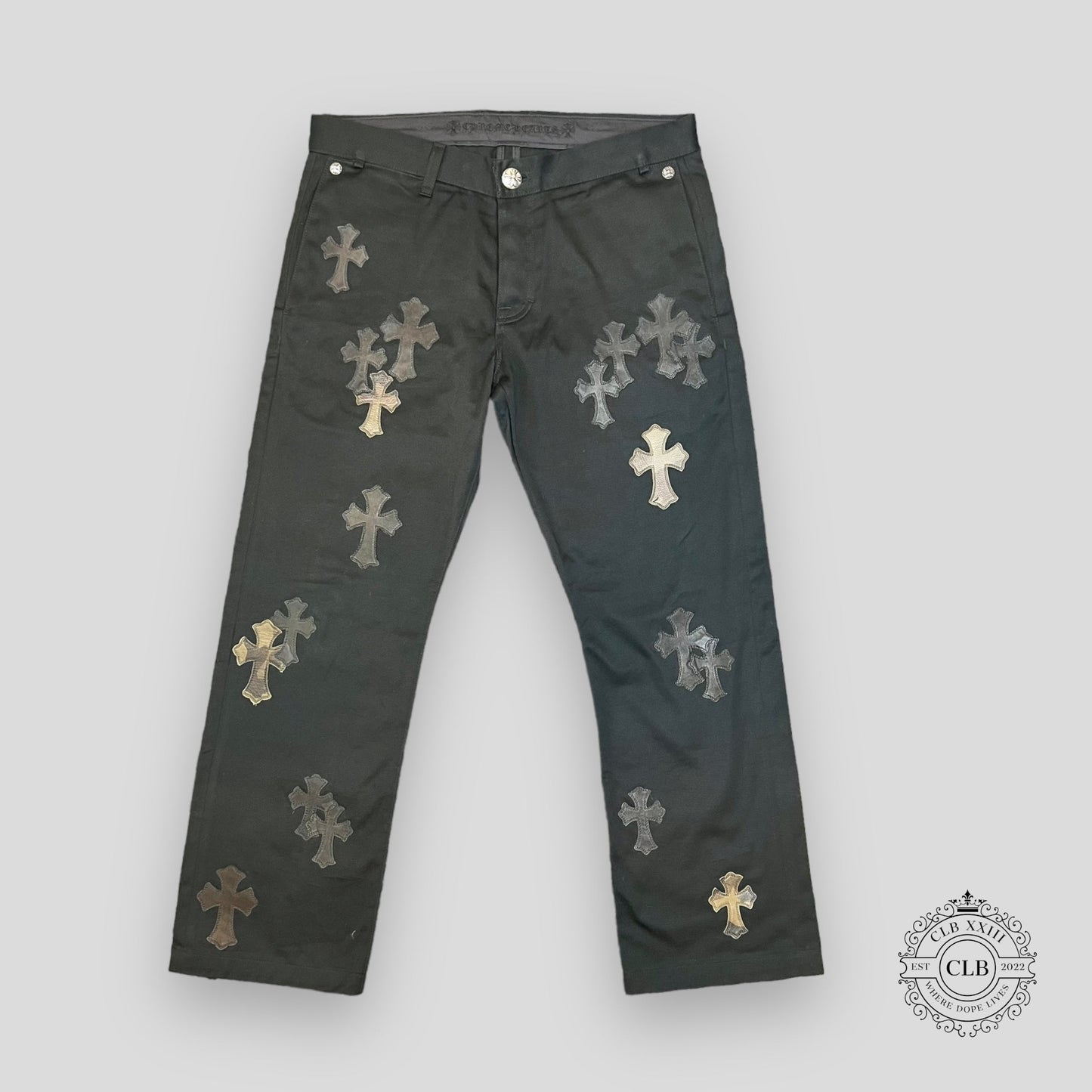 Chrome Hearts Cross Patch Chino Pants in Black / Camo