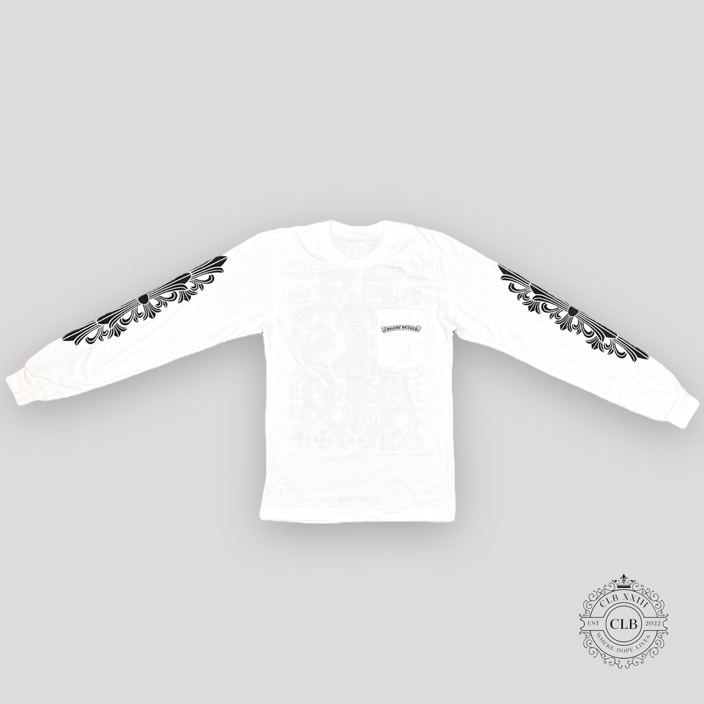 CHROME HEARTS DAGGER LONG SLEEVE TEE - WHITE