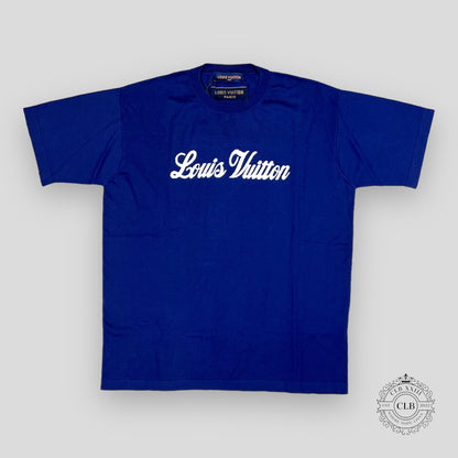Louis Vuitton Short-Sleeved Graphic Crewneck in Indigo