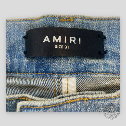 Amiri Lunar New Year Thrasher Jeans in Clay Indigo