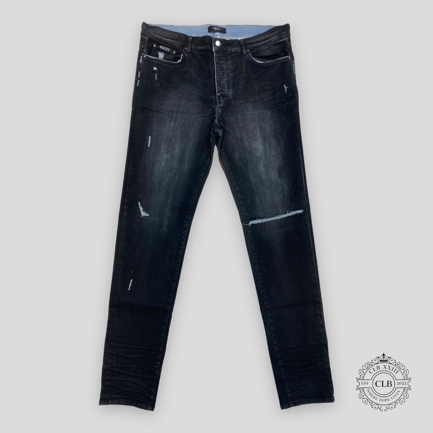 AMIRI SLIT KNEE JEANS - PIGMENT INDIGO
