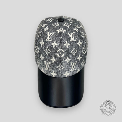 LOUIS VUITTON MONOGRAM JACQUARD DENIM CAP - GREY