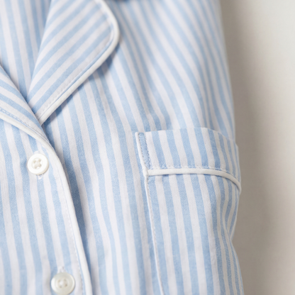 PIJAMA "CLASSIC BABY BLUE STRIPE" SHORT SLEEVE