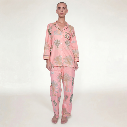 PIJAMA "PALMAS" CON PANTALON