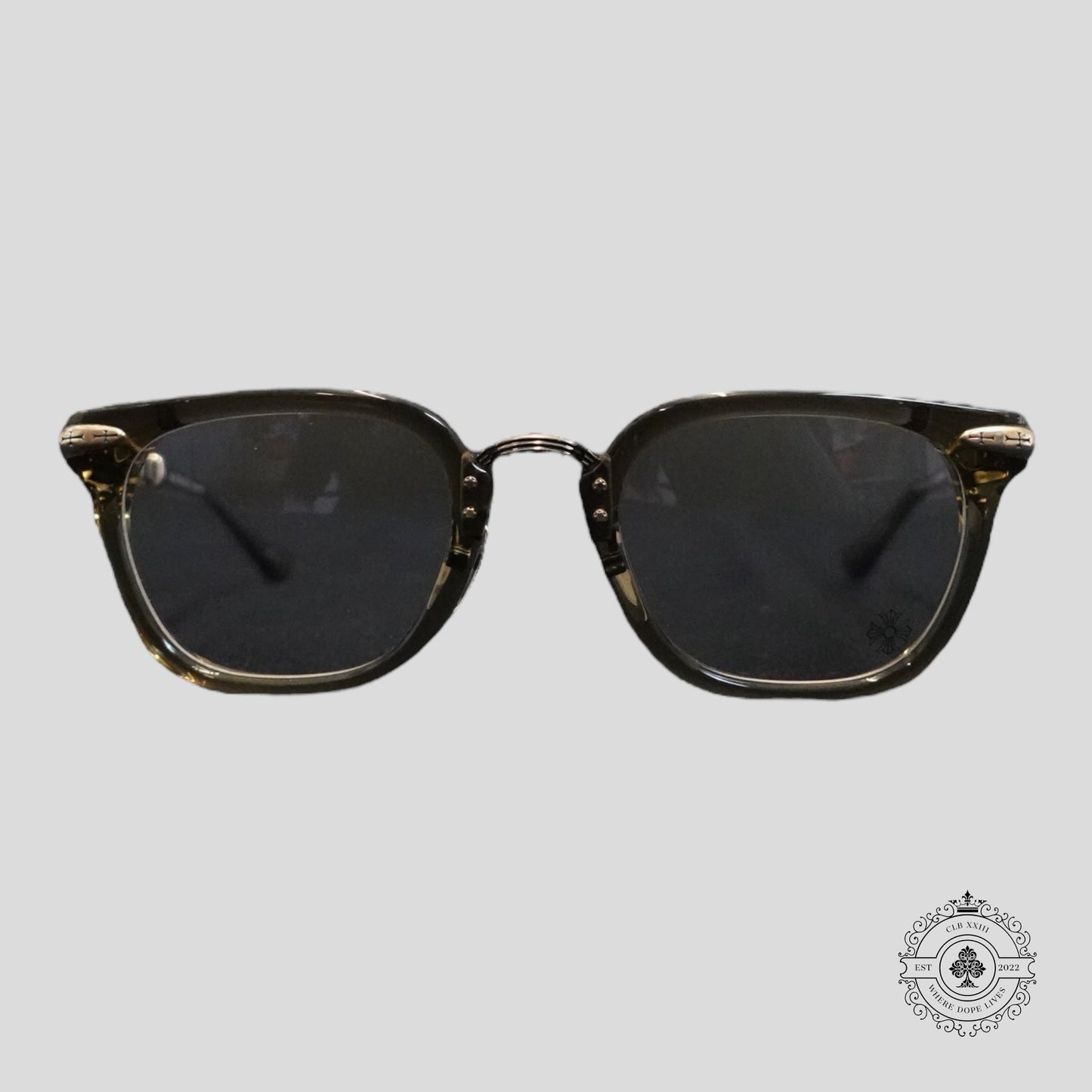 Chrome Hearts Titanasluvr Glasses in Grey/Silver